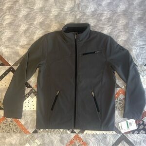 Spyder Men’s Transport Soft Shell Jacket Large Polar/Black New Zip Up 187334